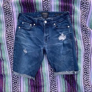 Pacsun Blue Ripped/ Distress Jean Shorts